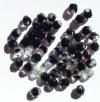 50 6mm Faceted Two Tone Crystal & Dark Amethyst Beads